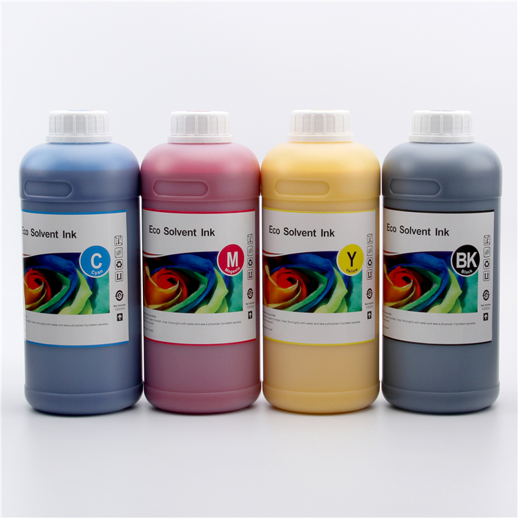 1000 мл, 1 л, CMYK, 4 цвета, уличный экосольвент, экосольвентные эко-сольвентные чернила для Epson DX5, DX7, XP600, TX800, Печатная головка для струйного принтера