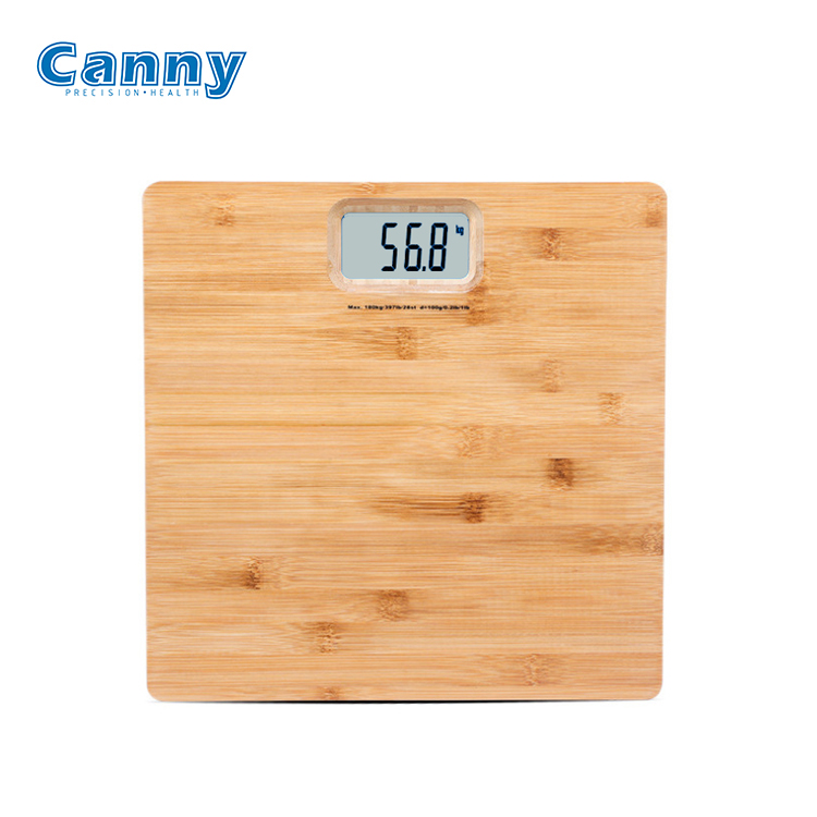 Бамбуковые весы Canny 180 кг, цифровые весы для ванной комнаты