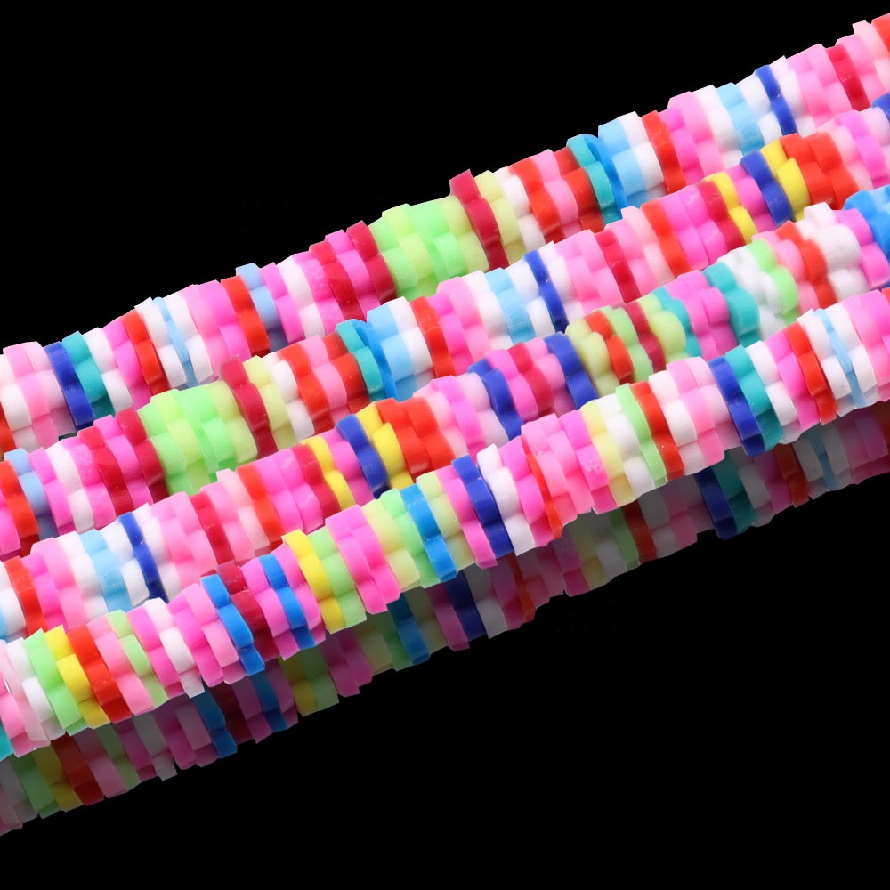 4mm 6mm Polymer Clay Spacer Beads Various Colors solid color loose polymer clay round beads jewelry making