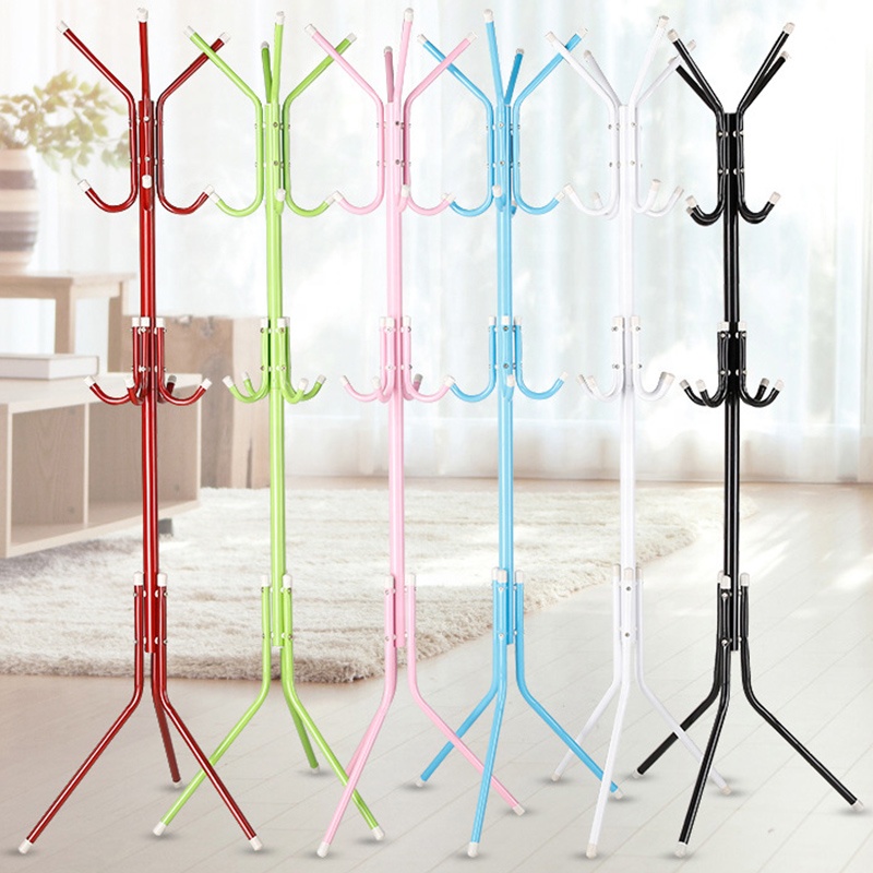 China Manufacture Metal Tree Modern Standing Coat and Hat Rack with 12 Hooks