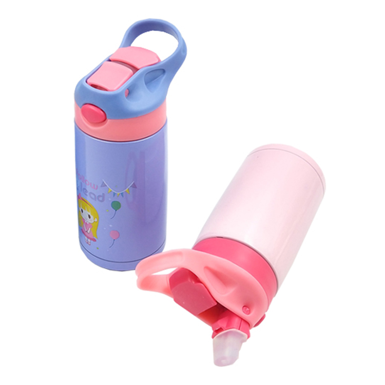 Custom 14oz Cartoon Children Vacuum Thermos Flask Stainless Steel Kids Water Bottles