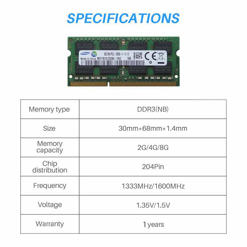 Оперативная память ddr3 для ноутбука, 8 ГБ, 4 Гб, 2 Гб, 1600 МГц, 1333 МГц