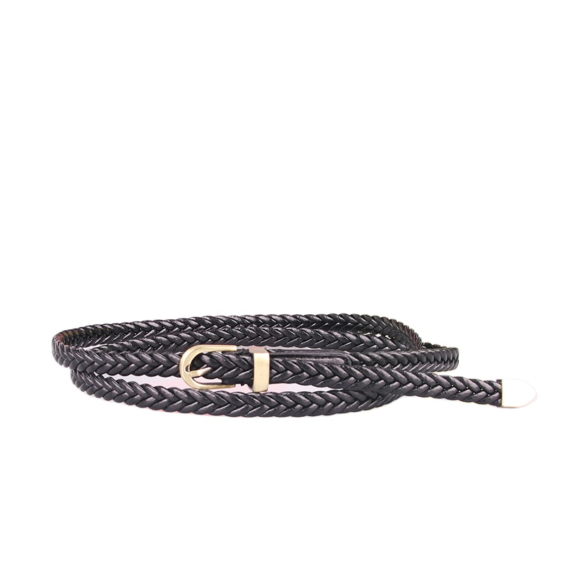 New Popular fashion simpicity multi-color pin buckle woven belt 2021