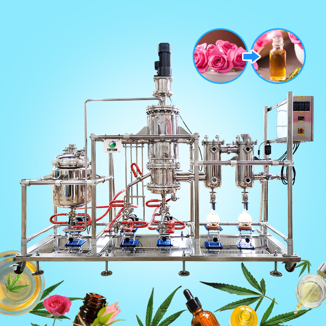 oil jacketed distillation cbd oil molecular distiller wiped film distillation machine