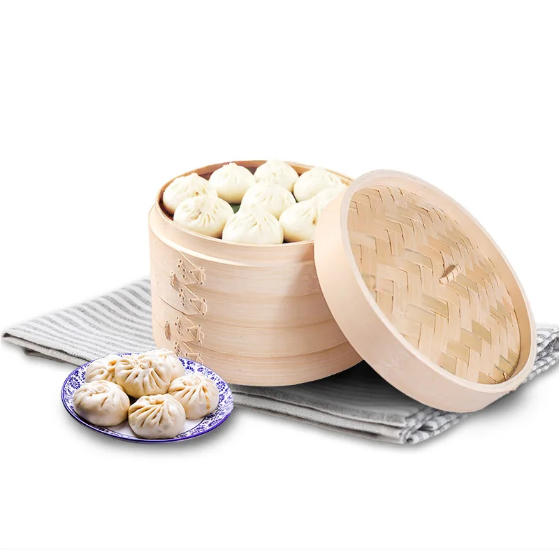 Пароварка на заказ, Бамбуковая кухонная Пароварка для закусок, 100% Натуральный Бамбуковый пароварка
