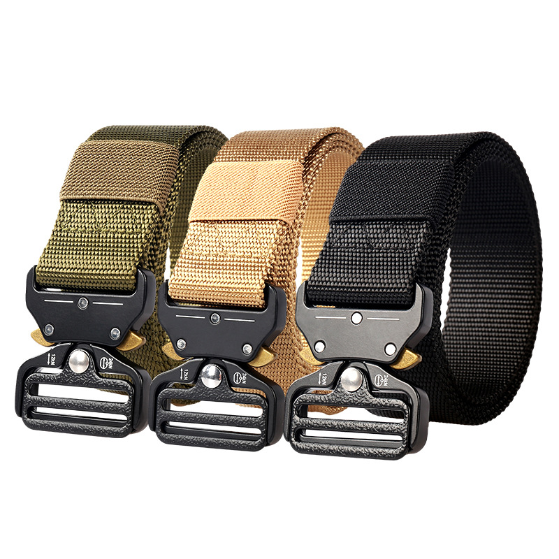 Fashion tactical belt men's multisport imitation nylon training 3.8 inner belt alloy buckle belt
