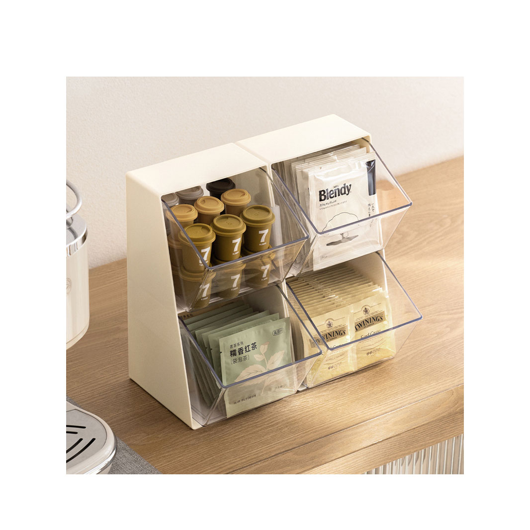 New Design Desktop Storage Box Plastic Jewelry Organizer Drawer Cosmetic Storage Box Snack Display Rack
