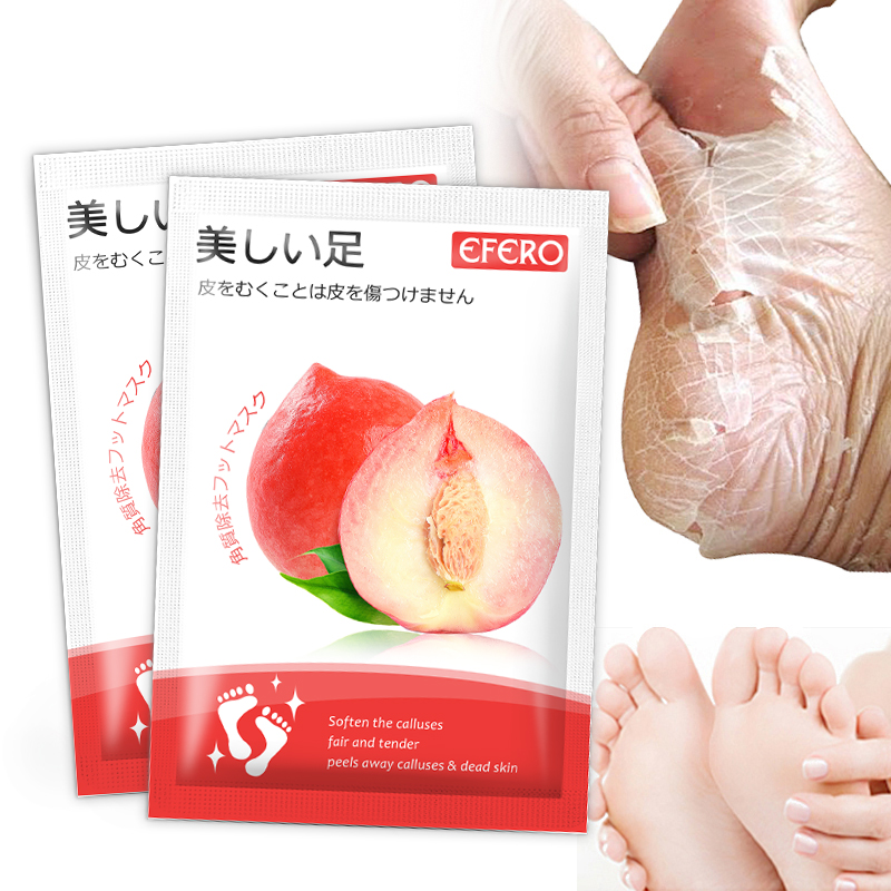 korean skin care feet mask efero juicy peach extract foot peel mask exfoliating remove foot dead skin moisturizing care foot