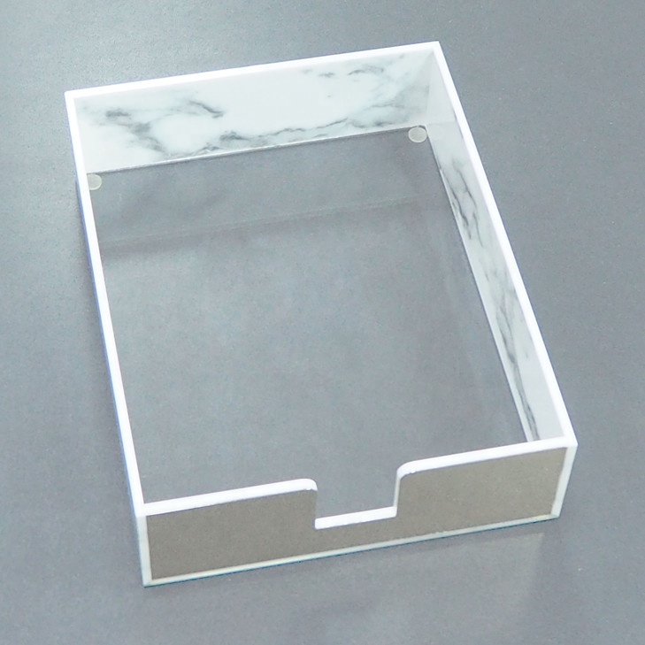 Huisen office desktop marble acrylic document a4 paper letter tray organizer