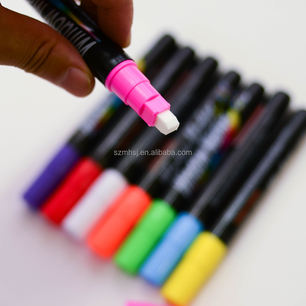Wholesale Custom Non-toxic square tip liquid chalk marker assorted 8 colors chalk markers for blackboard chalk pen