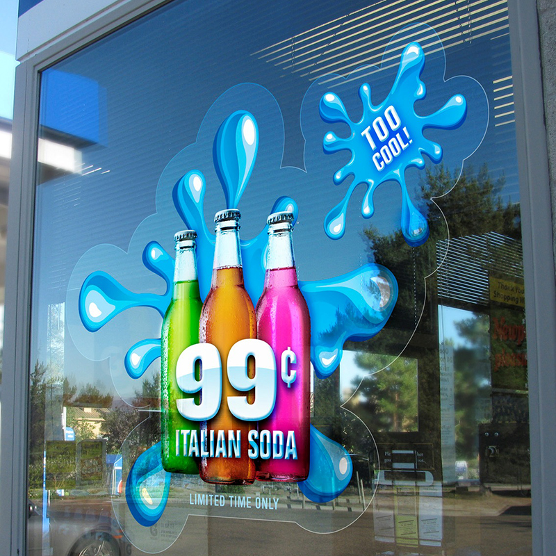 Wholesale customized Round Static Sticker Cling on Window Waterproof Film Static Cling