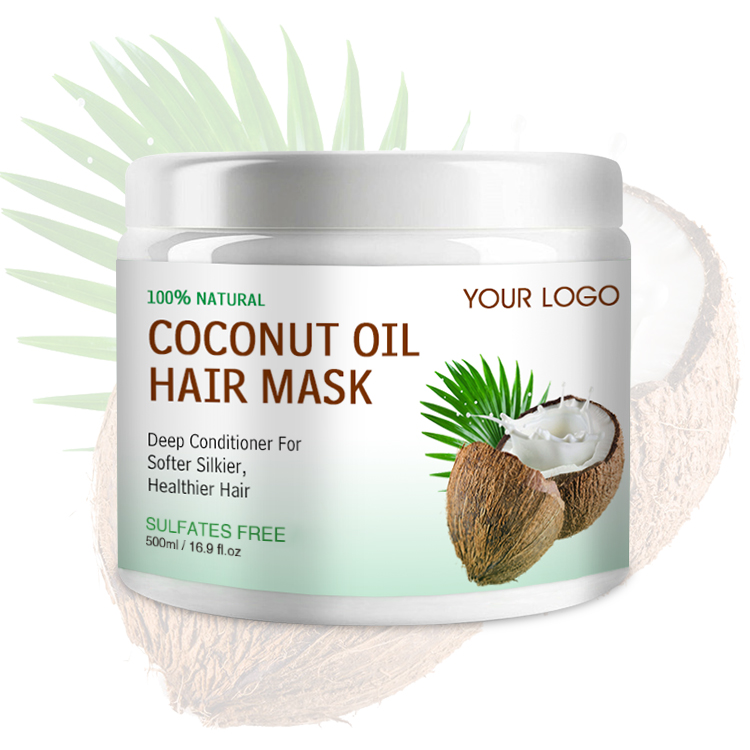 Private Label Natural Treatment Organic Hydrating Collagen Coconut Hair Mask
