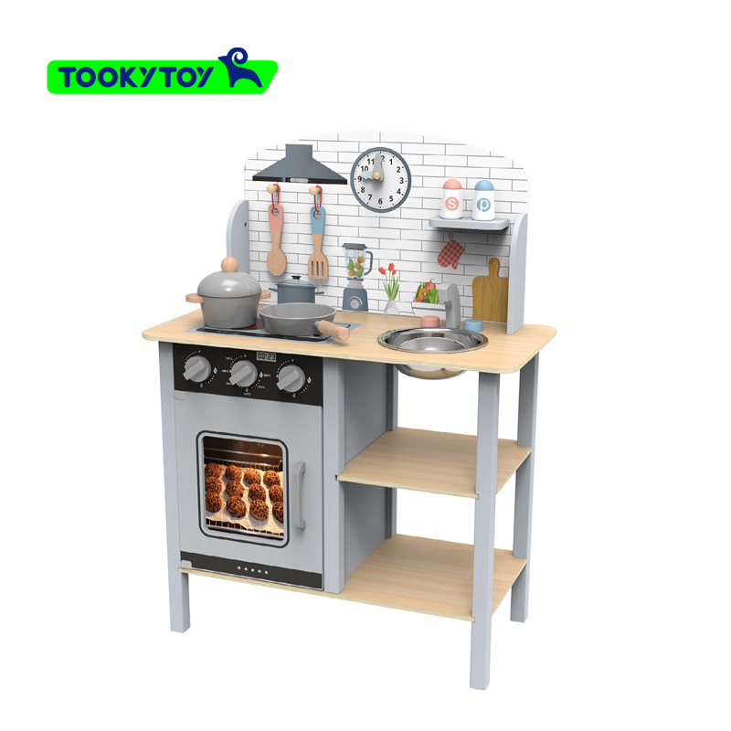 RTS Children's kitchen toys imitate cooking rice cooker kitchen set sound and light simulation stove utensils Kitchen Set