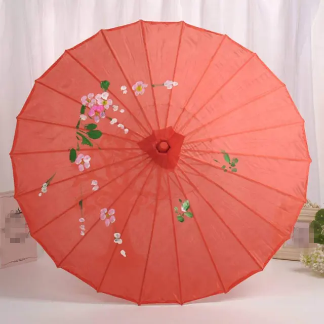 Wholesale Custom Chinese Wooden Handle Umbrella Parasol Paper Umbrella For Wedding Parties Photography
