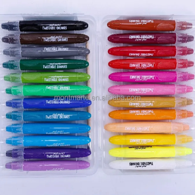 Mont Marte Studio Twistable Colours 25pce colourful crayon set