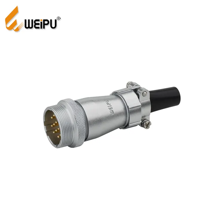 WEIPU WS24-ZYB 25A 4pin 12 Pin Female 2-hole Flange Receptacle With Cap End Cable Connector