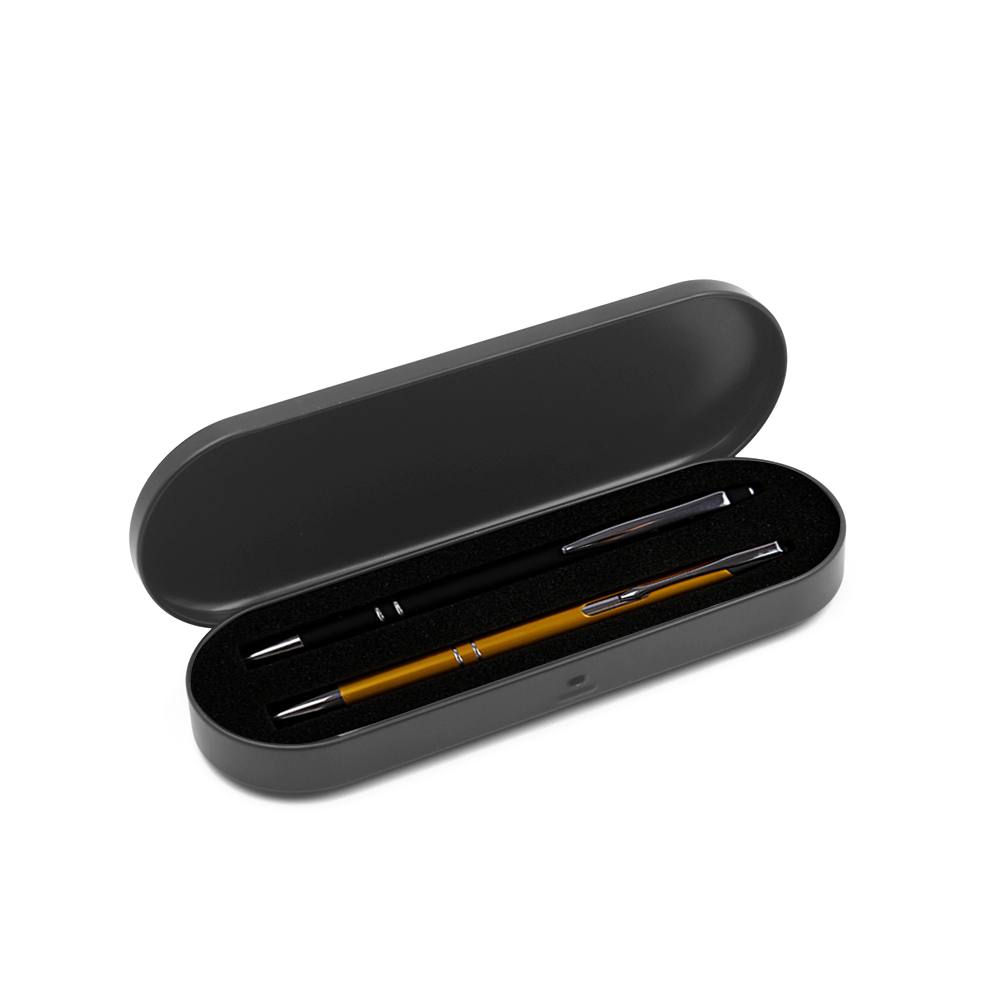 High Quality Round Small Souvenir Pen Packing Case Metal Tin Box