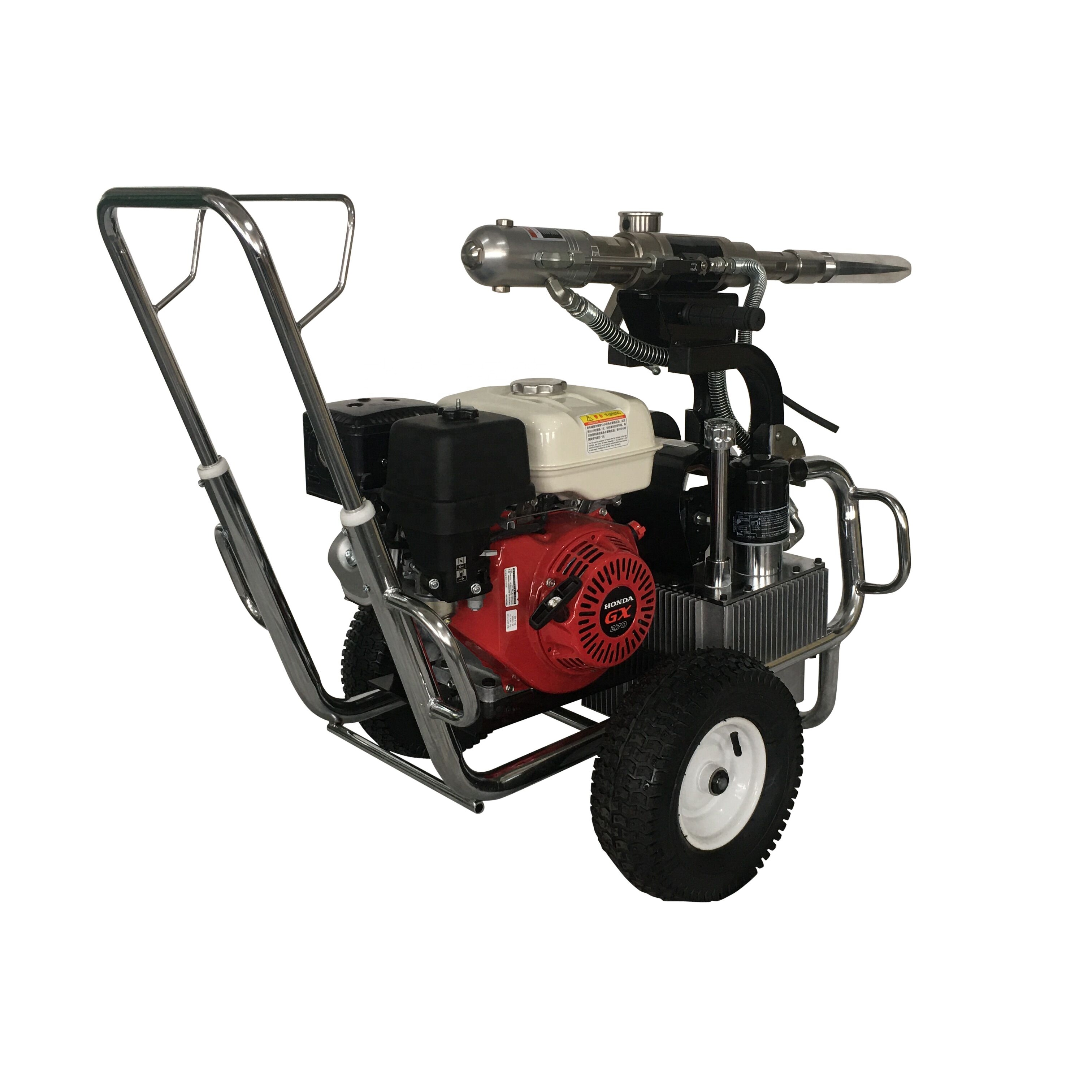 15L/MIN Gas Engine Hydraulic Piston Pump Airless Paint Sprayer Putty Plaster Painting Machine for Industrial Construction