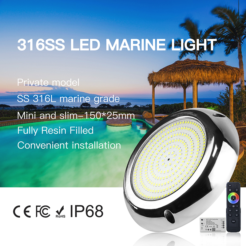 Светодиодный фонарь для лодки высокой мощности, 35 Вт, 21 Вт, 10 Вт, 316SS RGB, 4 Вт, 12 В постоянного тока, настенный светодиодный морской светильник