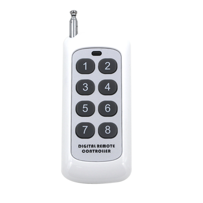 433MHz Universal Remote Control 1527 Learning Code 1 2 3 4 6 8 Button Wide Rage Transmitter For Garage Door Light Opener