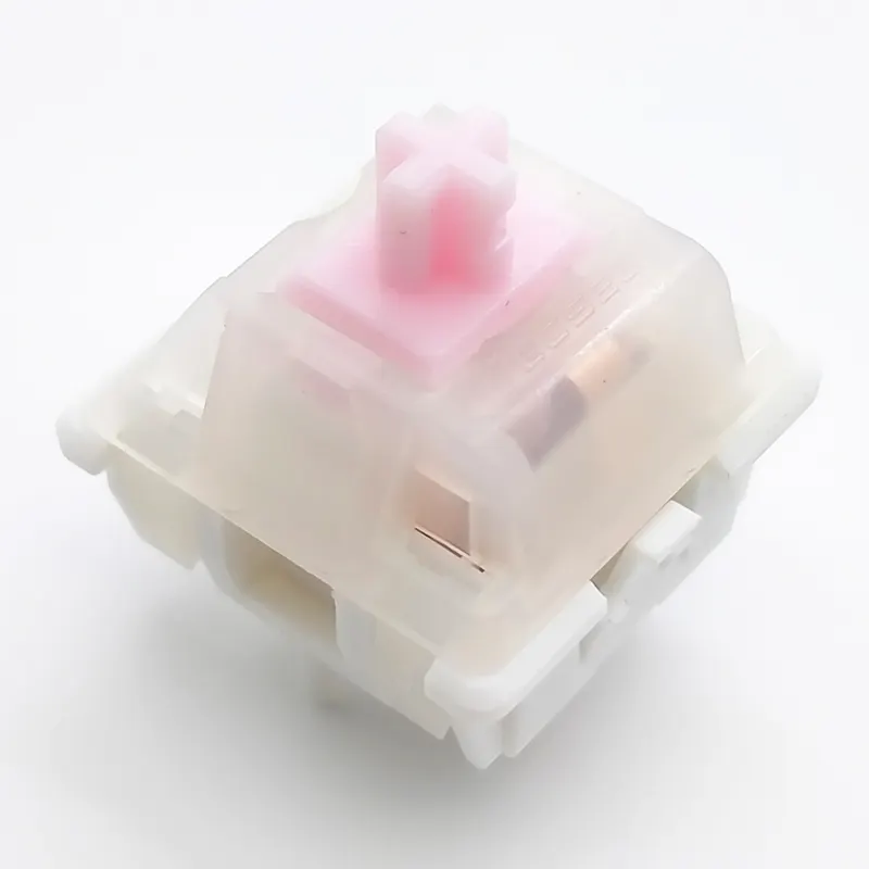 Tecsee Keyboard Switch Strawberry ice Linear UPE stem Nylon housing Switches 63.5g gold Spring can custom