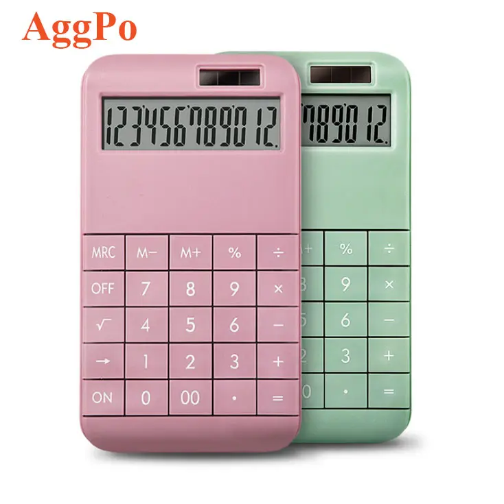 Mini Standard Function Desktop Pocket Calculator 12-Digit Handheld Phone Size Calculator