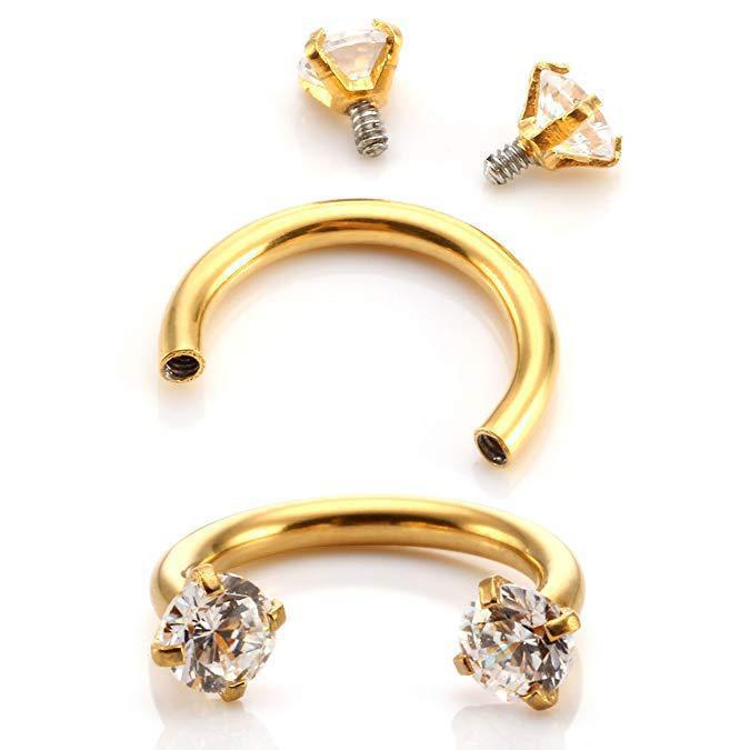316L Surgical Steel Horseshoe Nose Septum Rings Piercing Jewelry