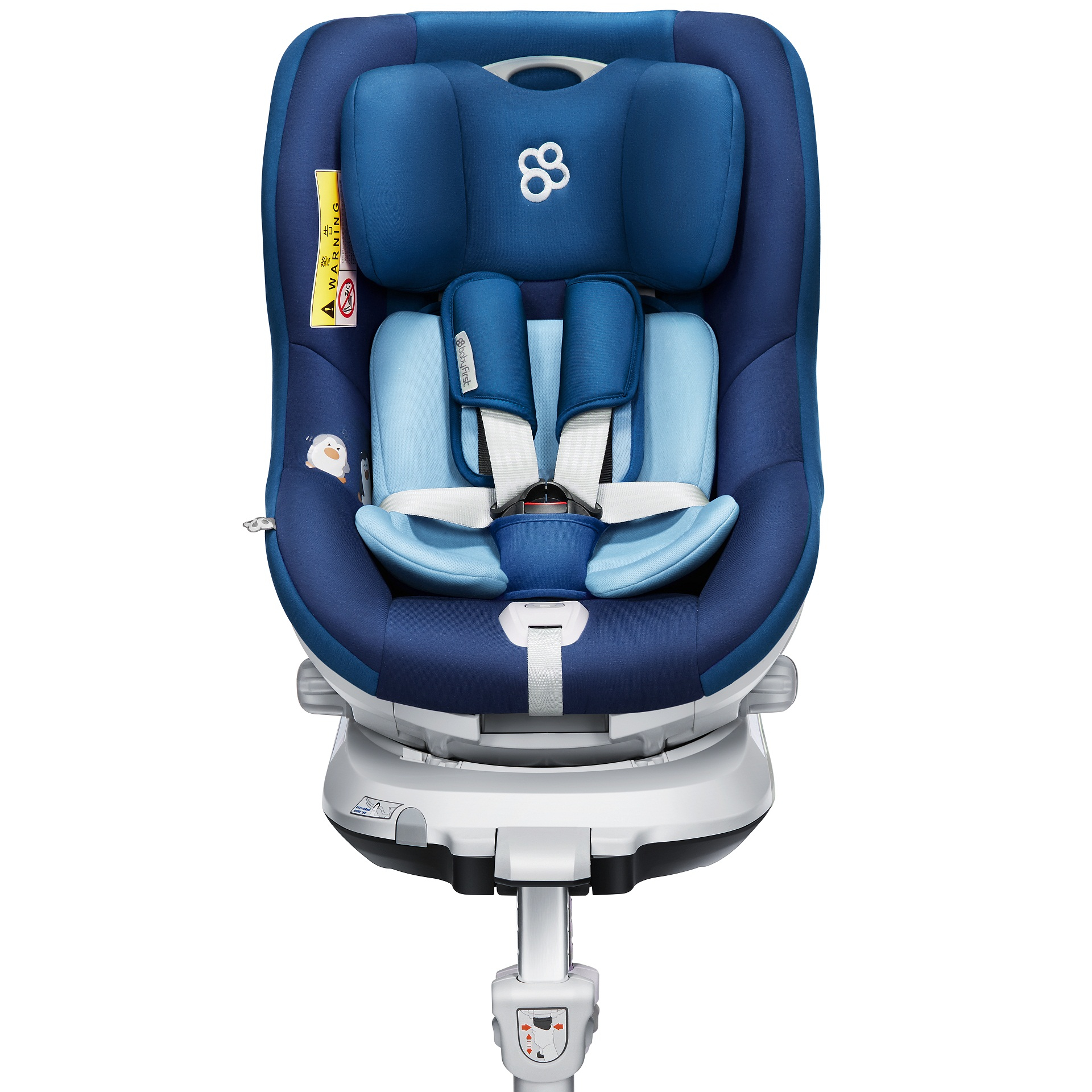 Синяя группа 0 + I R101A с Isofix и поддержкой ног Ece R44, поворот на 360 градусов, лучший подарок для детей, осадный автомобиль