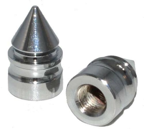 custom 2 Chrome Impaler Spike Custom Valve Stem Caps for Motorcycle - Car Tire Rims