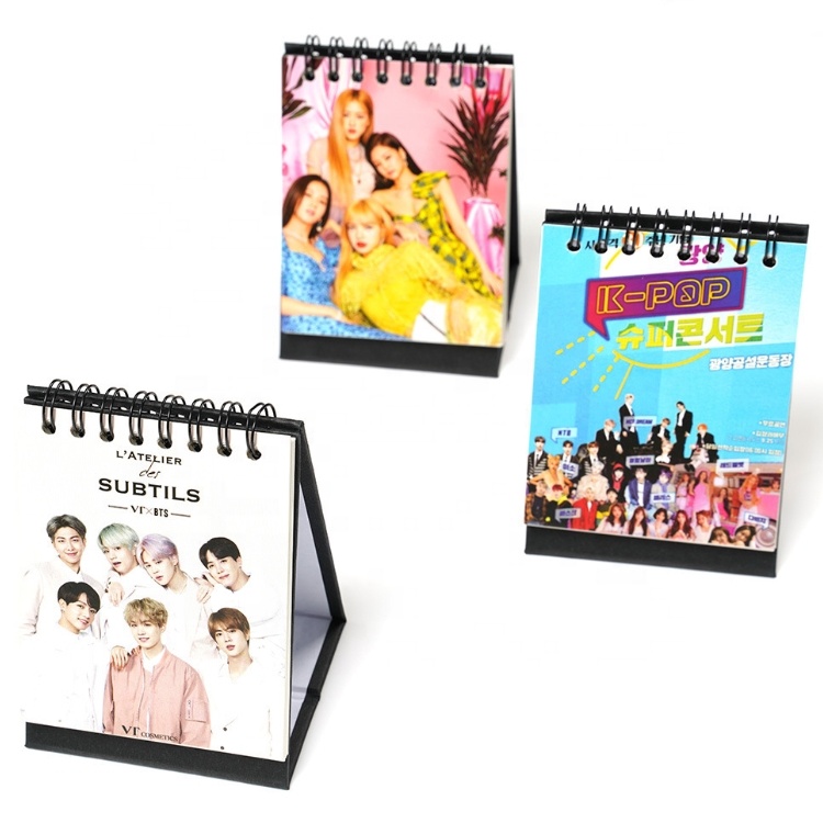 Новые поступления 2020 календарь bts kpop на заказ черный пин Настольный календарь