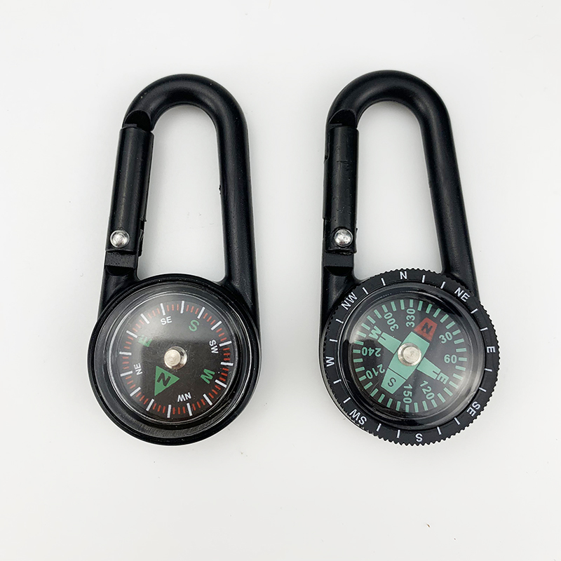GP621 hot sale compass with carabiner keychain high quality mini compass promotional free compass with climbing carabiner