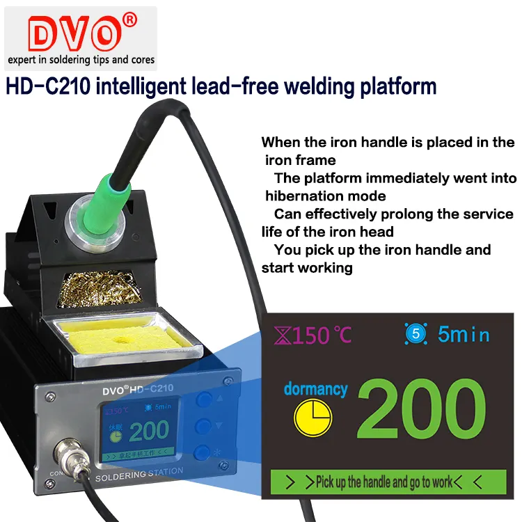 DVO New C210 Soldering Table 400 Degrees Temperature Rise In 2 Seconds Intelligent Lead-free Soldering Table Universal C210 Sold