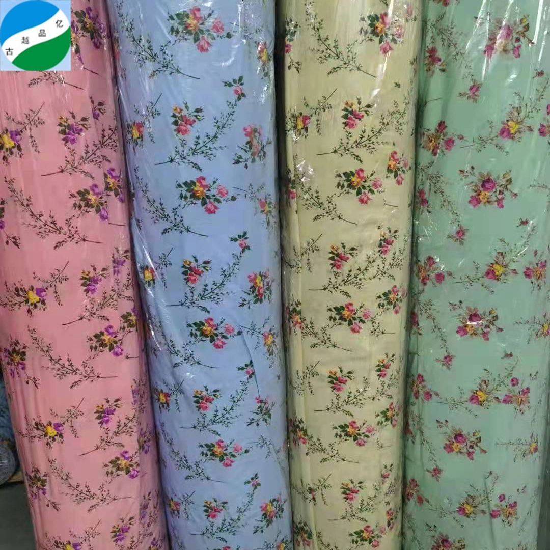 stretch crepe de chine spandex fabric printed width 150cm printing fabric stock lot fabrics many designs