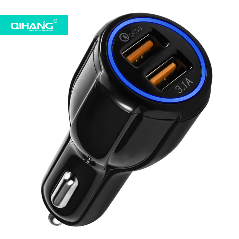31 Вт автомобильный адаптер для быстрой зарядки 3.1A QC 3,0 Автомобильное зарядное устройство двойной USB