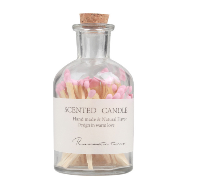 Custom Multicolor Bottles Glass Jar Colored Head Safety Matches