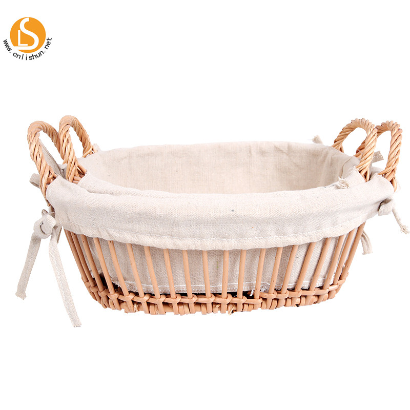 New Arrival Empty Hamper Gift Storage Basket Wicker Set Of 3