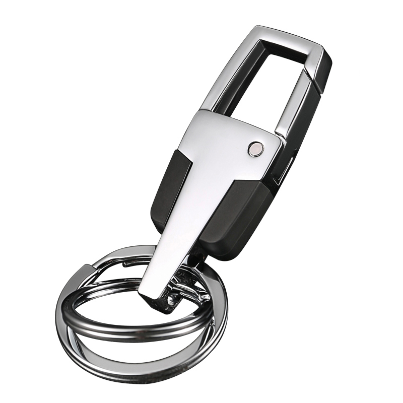 Wholesale Car Keychain with 2 Key Rings Custom logo Heavy Duty Car Key chain holder for Men and Women