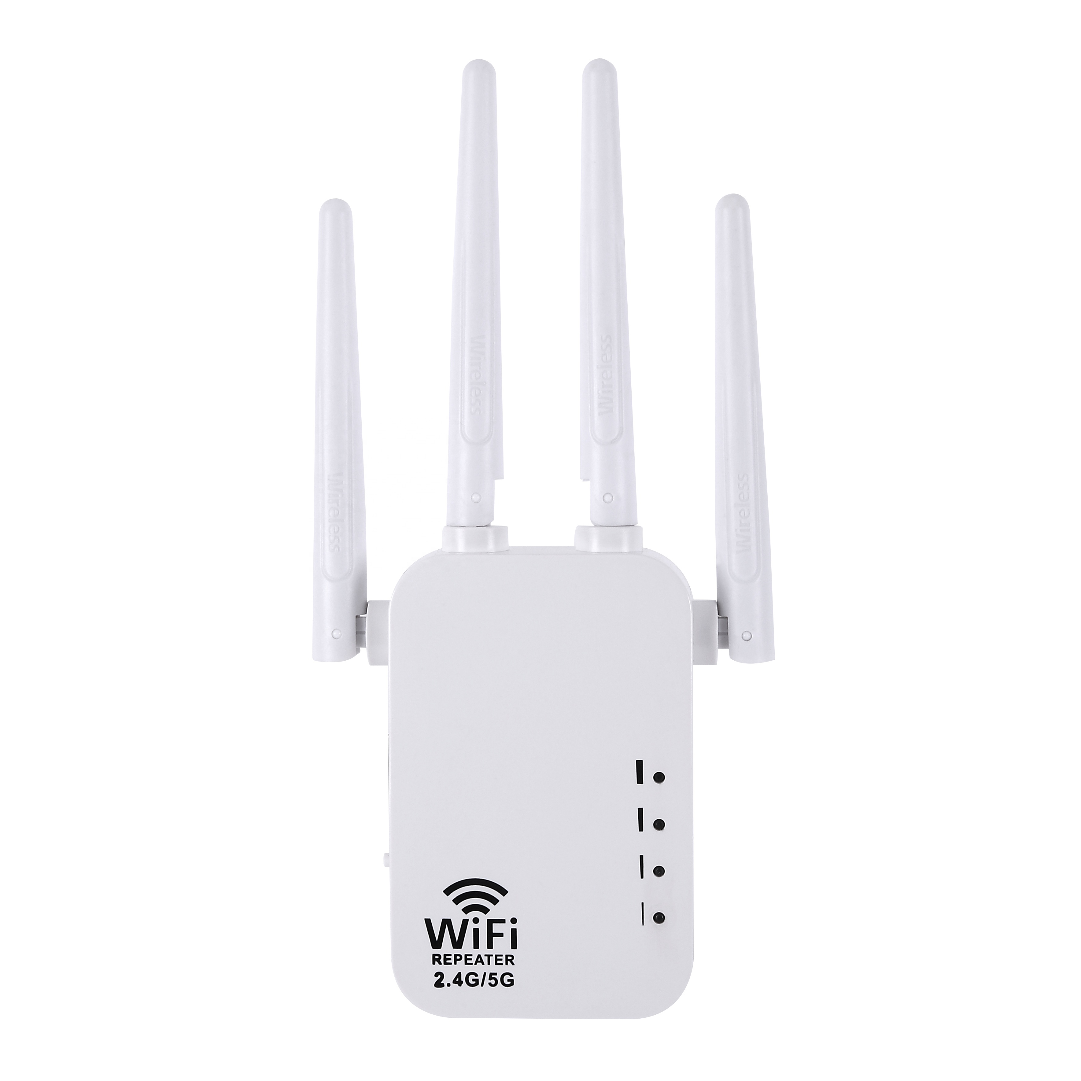 Wireless 1200Mbps Long Range 1200 5ghz Wi-Fi Antenna Network Signal Booster Extender 5g 1200M Wifi Repeater White