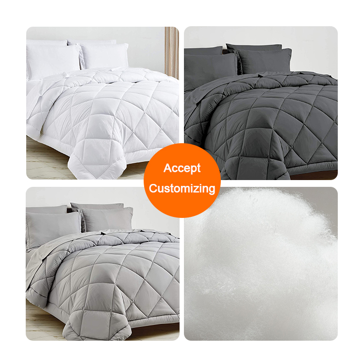 Custom White Quilt Bed Duvet Insert Microfiber Polyester Hotel Double Bedroom Duvet Insert