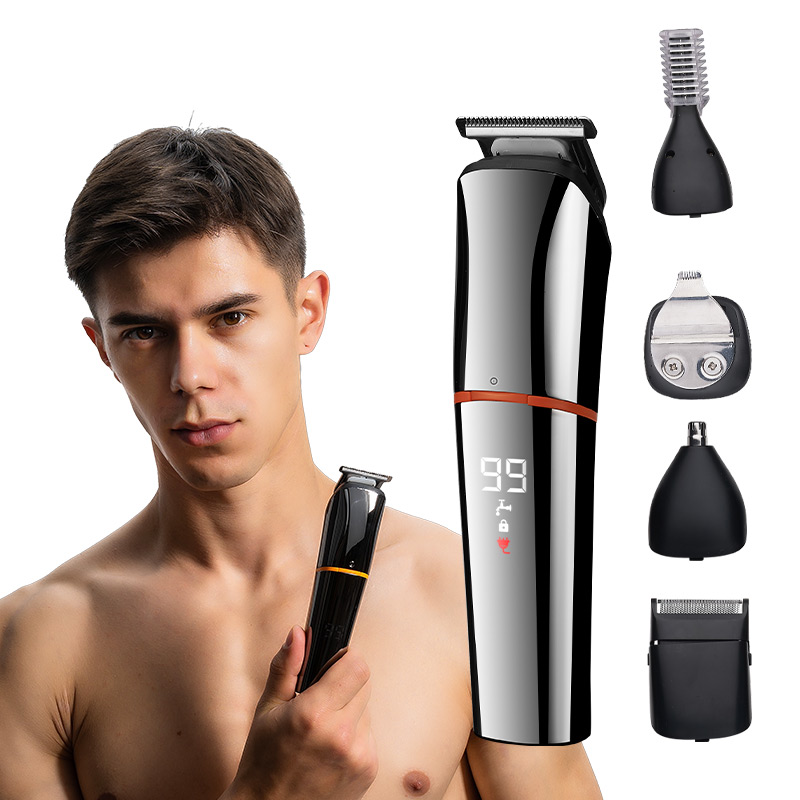 Resuxi LK-860 Professional Waterproof Hair Clipper Men Rechargeable Cordless Electric Razor 5 In 1 Barbers Beard Hair Trimmer