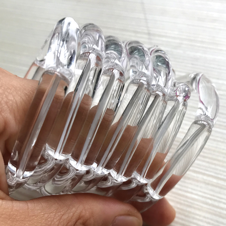 Clear Acrylic Tube Loose Bead 7..5x32 mm Transprant Jelly DIY Bracelet Bead Components Customized Colorful Curved Beads