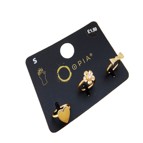 Ring paper card custom new small jewelry packaging Korean high-grade card tag printing Rings PVC/PP card