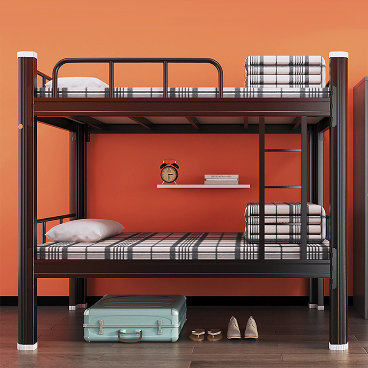 School Furniture Steel Frame Single School Bunk Bed for Adults