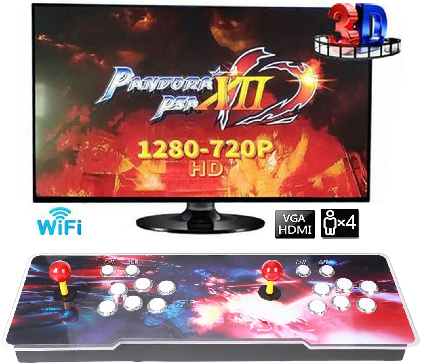 2023 новый дизайн Pandora 3d Wifi плюс аркадная коробка Hd 9000 в 1 Ретро аркадная игровая видео игровая консоль Pandora