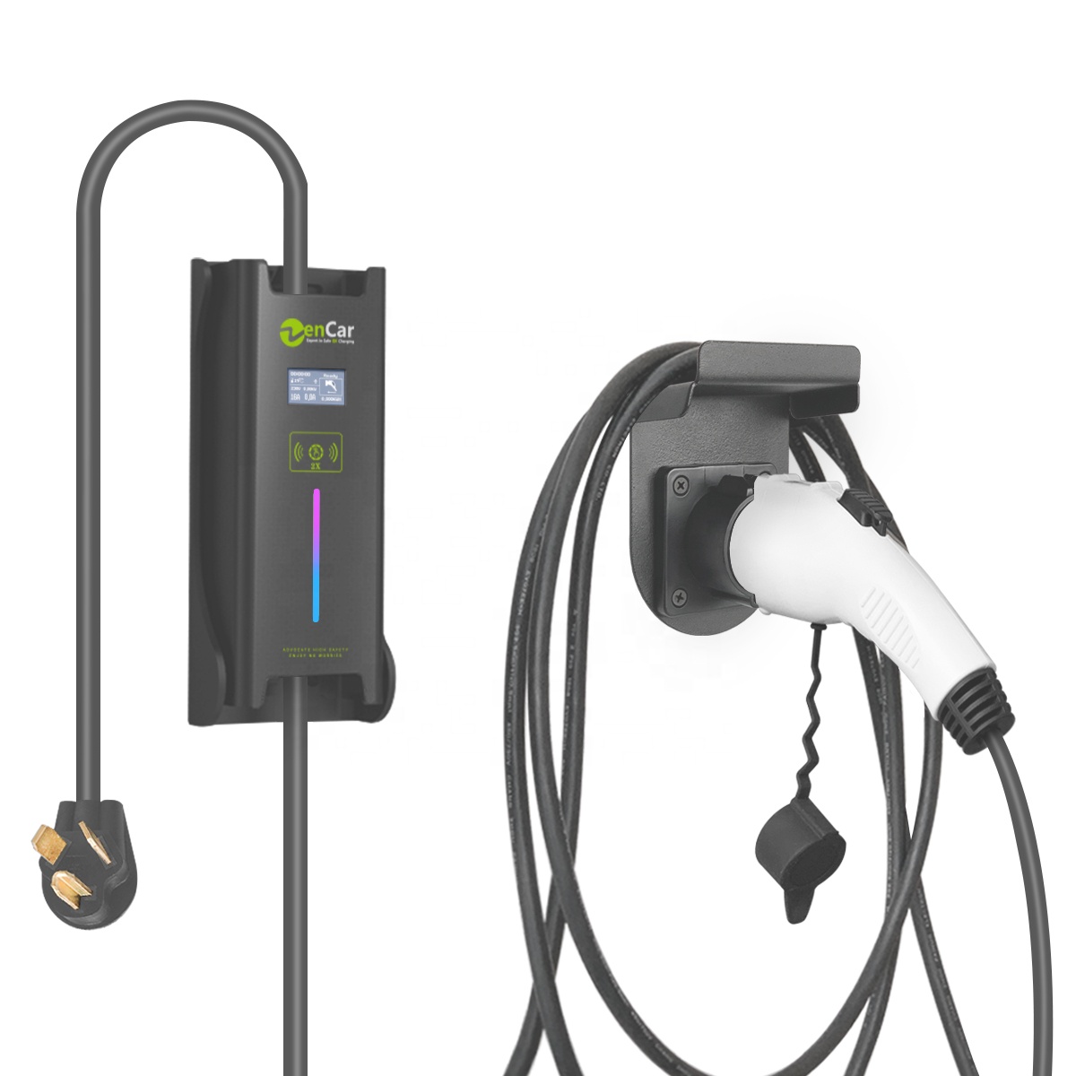 The Newest Type 1 Charger 32A zencar level 2 ev charger with Nema 10- 30 Plug