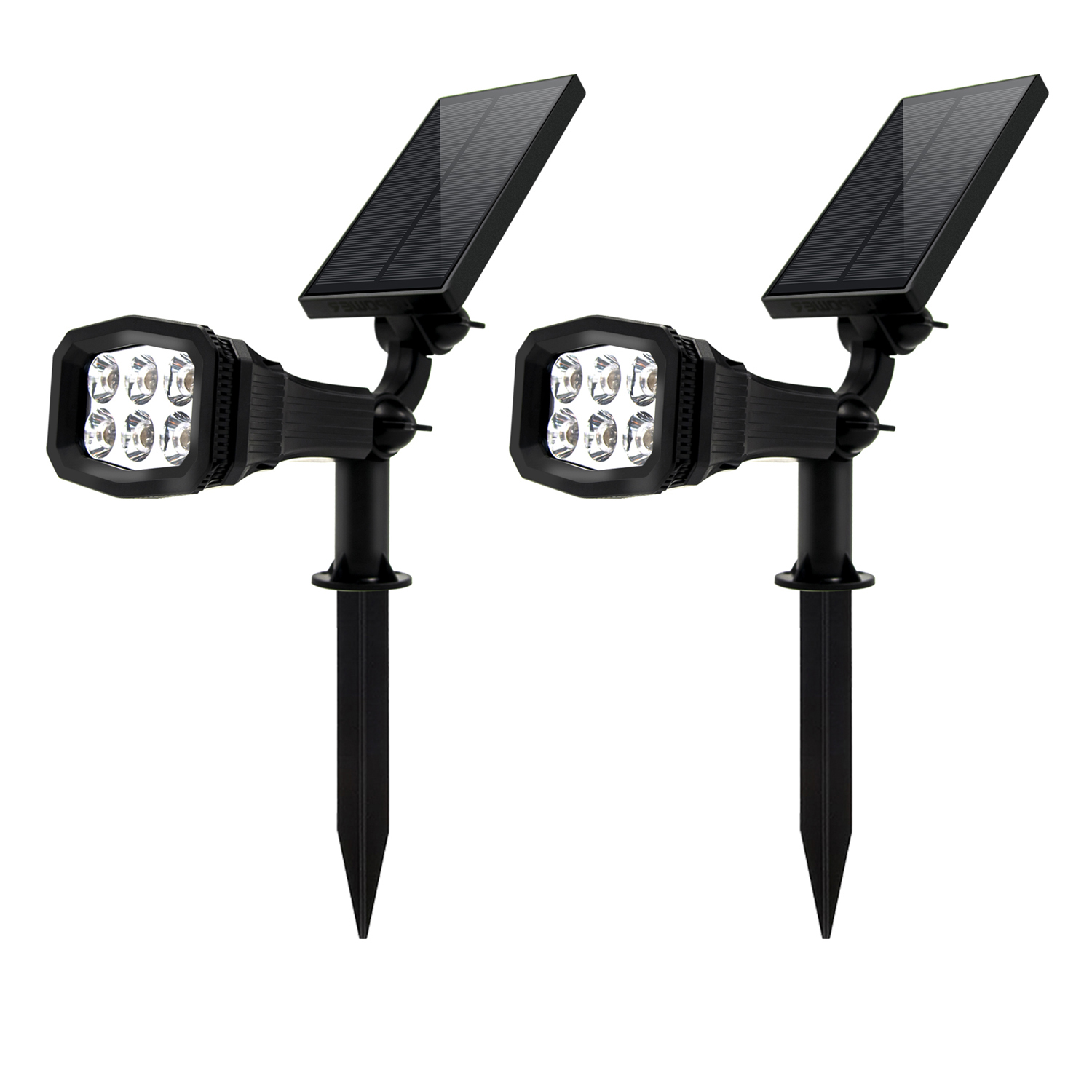Pathway Lights Solar Powered Ip65 Lawn Spotlights Solar Spike Lamp 6 Led Outdoor Spot Light Garden