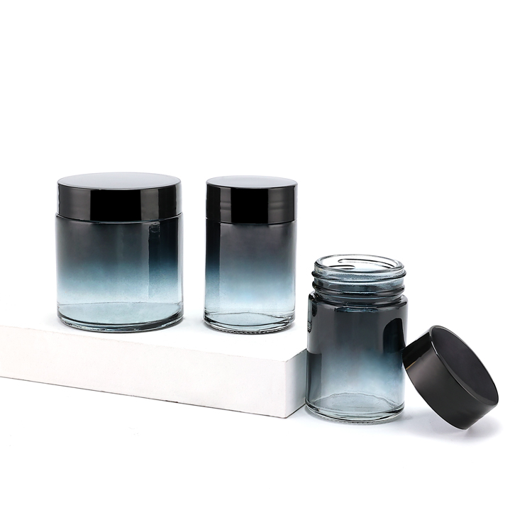 Wholesale airtight smell proof clear glass food storage bottle container cookie tea jar for honey storage