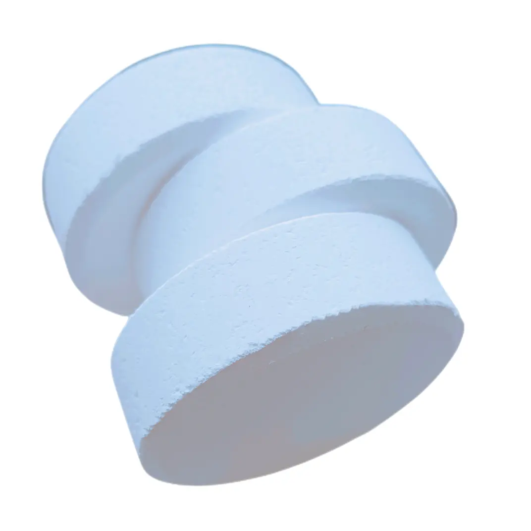 Water treated pill White color circle shape 3"  50 lbs cheap pool chlorine tablets with DDP USA