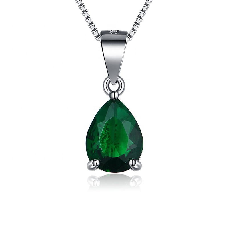 XZY factory custom elegant design drop pear shape 925 sterling silver pendant