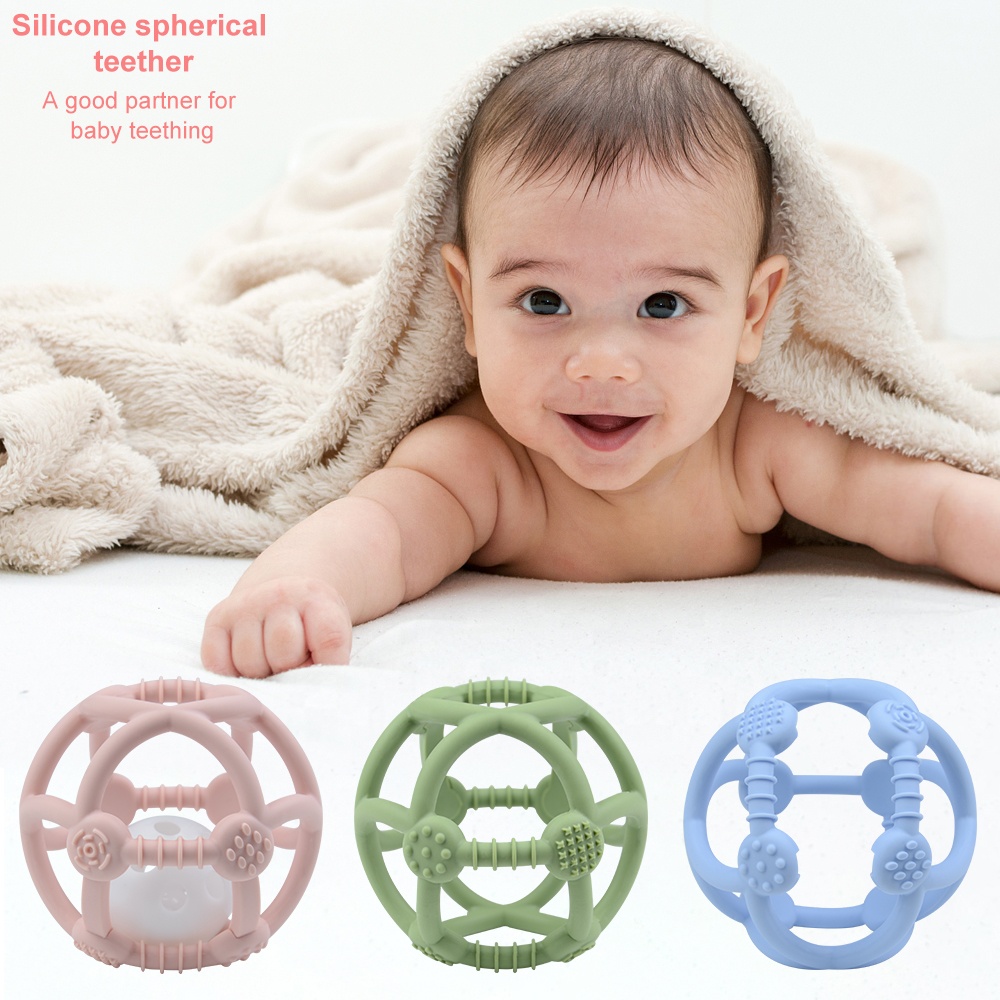 3D Big Bag Adjustable Waterproof Silicone Baby Bibs Teething Toy for Baby